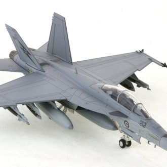 Hobby-Master-HA5103-FA-18F-Super-Hornet-Diecast-Model-A44-212-1-Sqn-RAAF-Okra-Front-Starboard-View