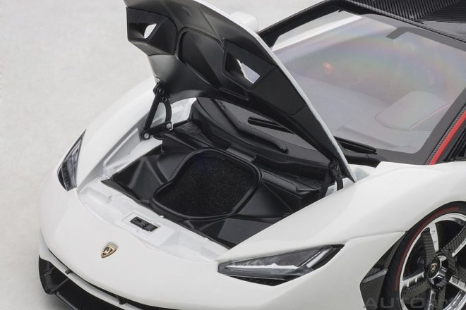 solid_white_yellow_lamborghini_centenario_autoart_79111_scale_1-18_front_trunk_open