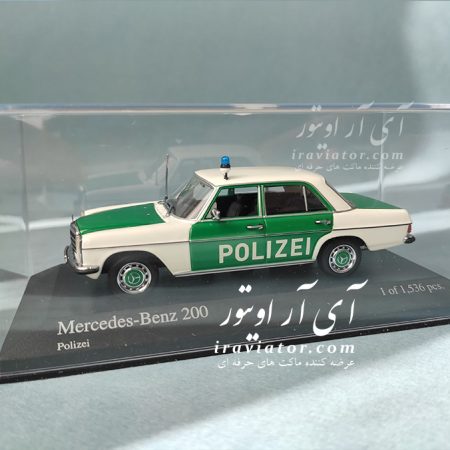 ماکت ماشین بنز 200 پلیس Mercedes Benz 200 W115 Police 1970 مقیاس 1/43