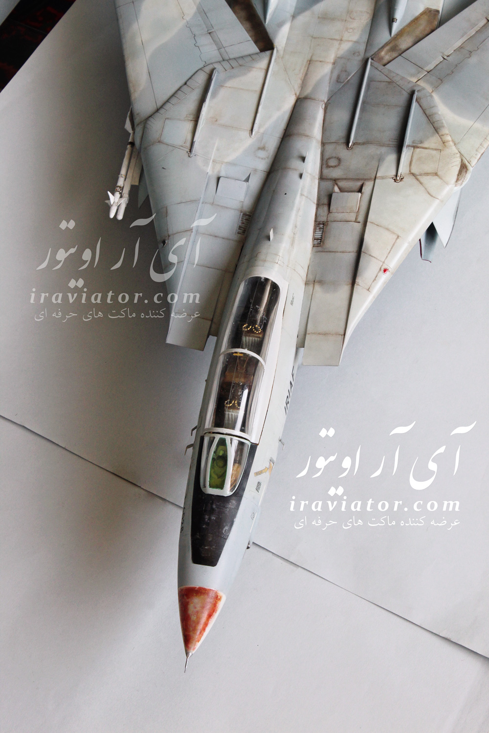 ماکت جنگنده شکاری رهگیر اف ۱۴، F-14 نیروی هوایی جمهوری اسلامی ایران مقیاس ۱/۳۲