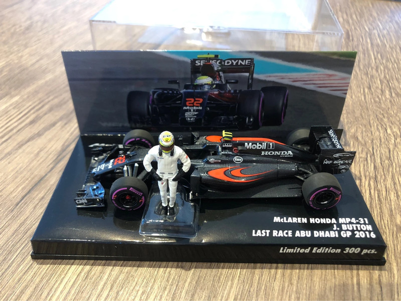 McLaren Honda MP4-31 Jenson Button Abu Dhabi GP Retired Race 2016 (Diecast Car)